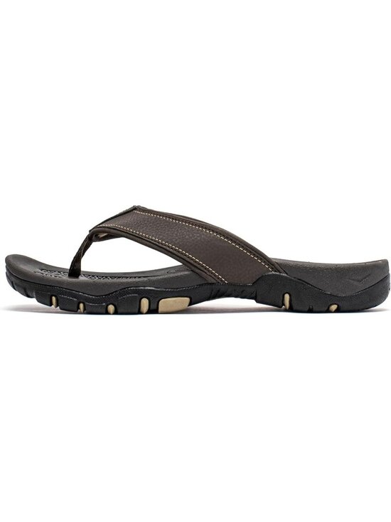 Men\'s Brown Sport Flip Flops Comfort Outdoor Rubber Casual Thong Sandal Shoes